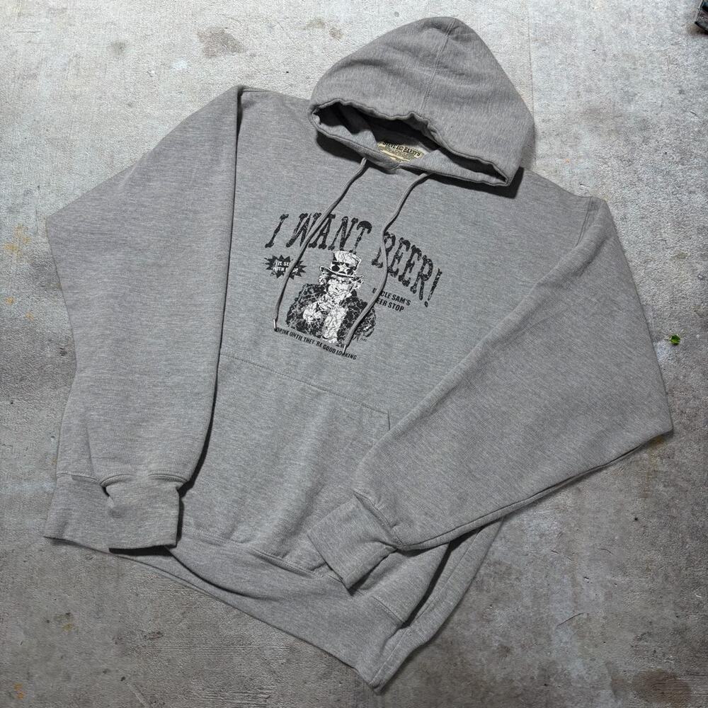 Vintage 90s steve and barrys hoodie Beer